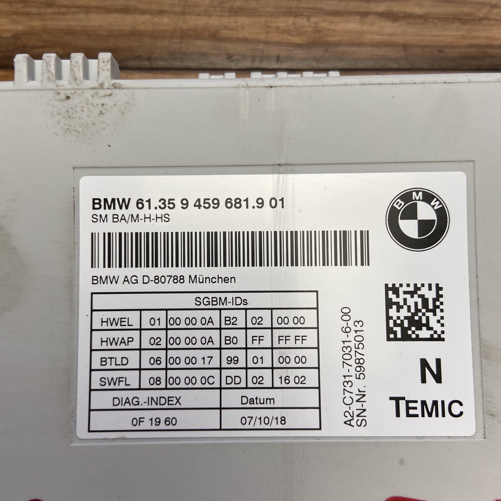 ?2013 - 18 BMW F15 F30 F20 X2 F39 X1 F48 Control Unit Seat Module 