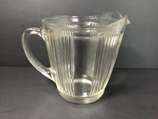 A & J  Ekco Chicago 4 Cup Ribbed Glass Pitcher #7216  Made In USA