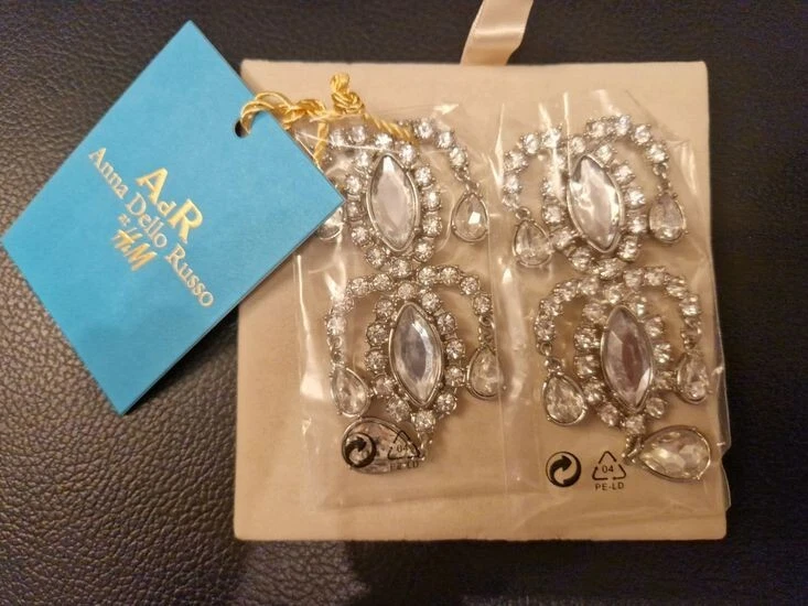 silberne Ohrhänger Anna dello Russo x H&M, liimited edition, neu, drop earrings - Bild 4 von 4