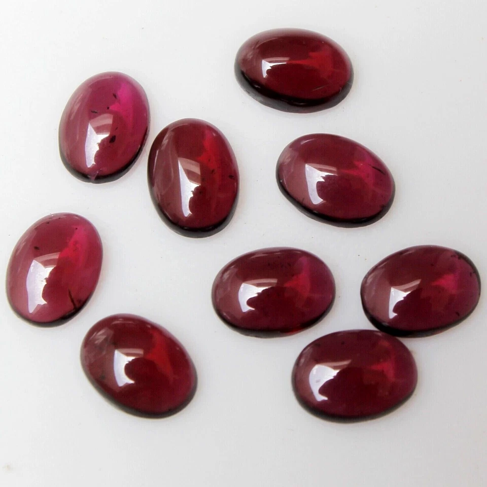 Großhandelsposten 8 x 6 mm Oval Cabochon Natürlicher Granat Lose Kalibriert E... - Bild 2 von 4