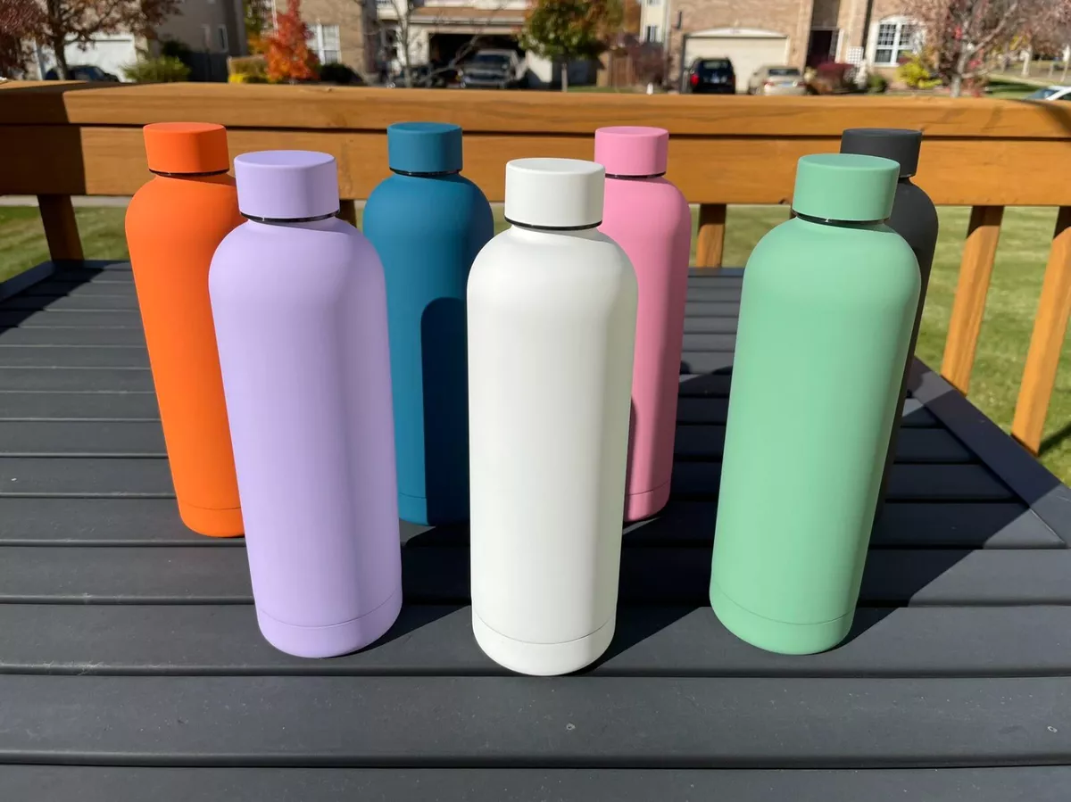 Rubber Painted Stainless Steel Thermos Cup Outdoor Water Bottle Sports  Water Cup