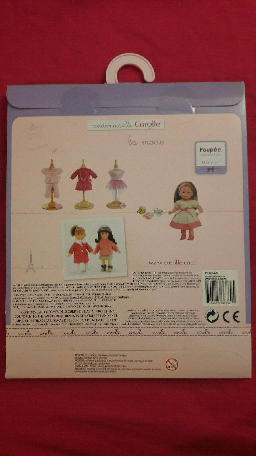 Robe et boots Corolle pour poupée 36 cm vêtements chic neufs sous emballage