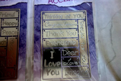 Brass/SS Stencils Large Selection to Choose From GREETINGS, BORDERS, etc - Picture 11 of 38