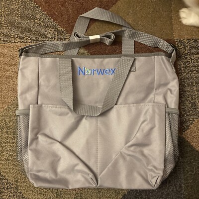 Norwex Consultant Bag Gray Canvas Product Carrying Tote 13'' x 11'' x 5'' - New!