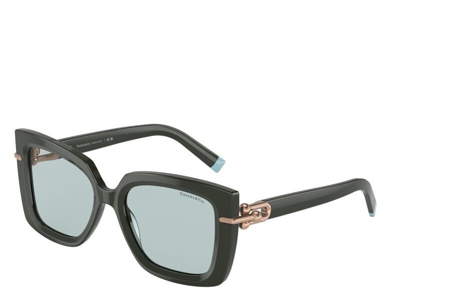 TIFFANY AZURE & BLUE SUNGLASSES—NWT! Tiffany T Sunglasses in Tiffany Blue Acetate with Gray  main image 3