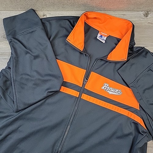 Vintage Cleveland Browns Herren Starter Trainingsjacke XL braun Full Zip 45-48