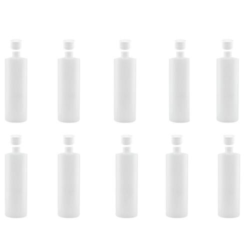 10x 1L Clear HDPE Round Bottle + 28/410 Caps - Empty Plastic Food Storage - Picture 1 of 4