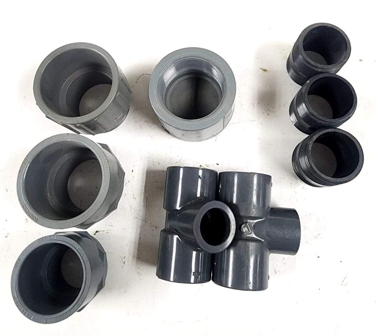 SPEARS, VARIOUS SCH 80 1 PVC FITTINGS, 857010, LOT OF 12, 52 OFF