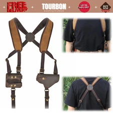 Tourbon Tactical Shoulder Gun Holster Pistol Carry Wear Revolver Pack Mag Pouch