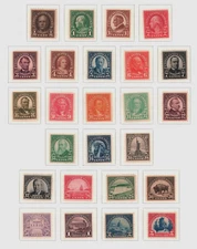 1922-1925 US Flat Plate P11 Regular Issue Set of 26 551-573 & 622-623 - MLH VF