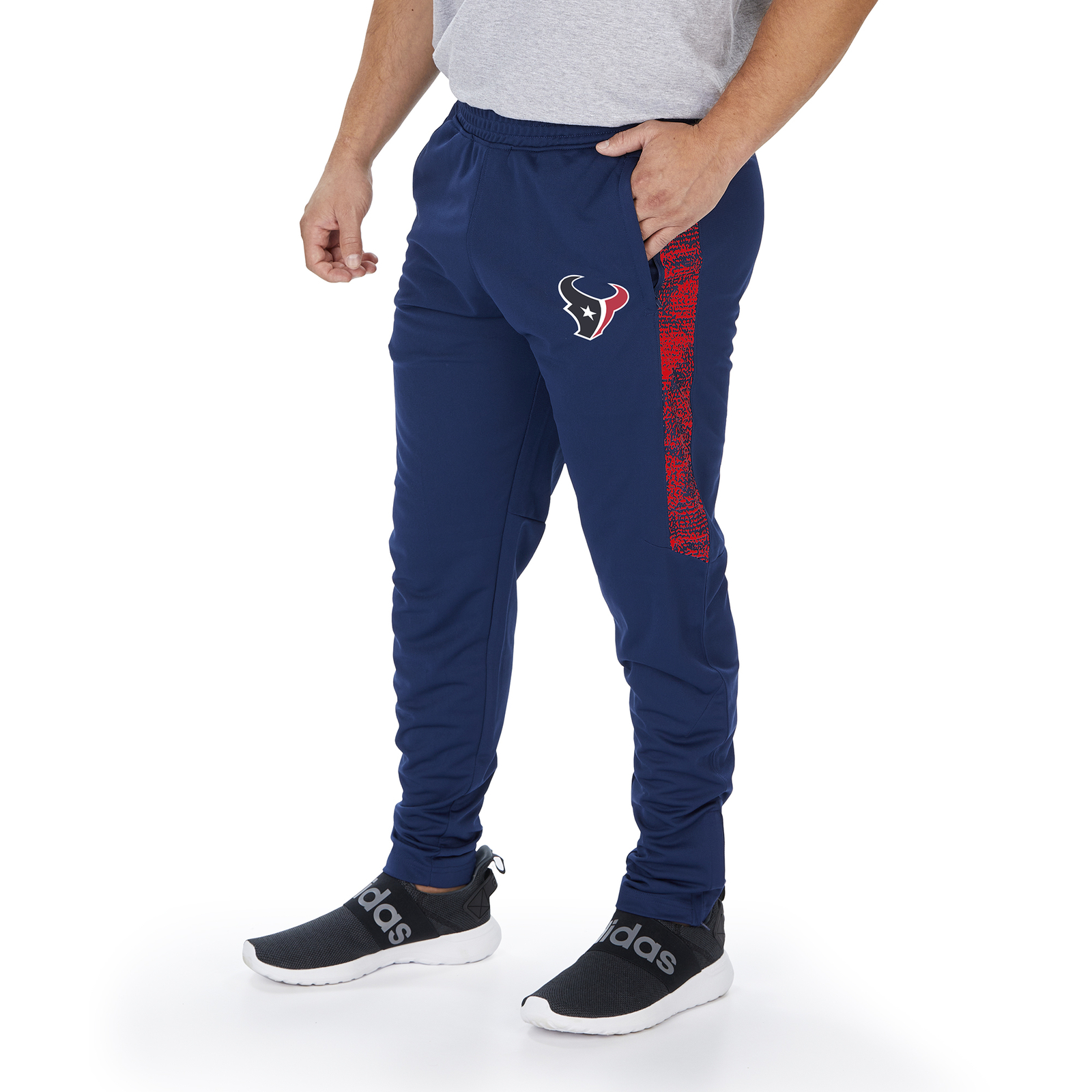 Мужские спортивные брюки Zubaz NFL Houston Texans со статичными половинчатыми боковыми вставками