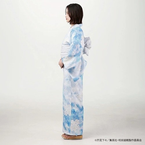 Jujutsu Kaisen Mujer Yukata & Obi Set Satoru Gojo Modelo Azul Talla M/L Japón - Imagen 6 de 18