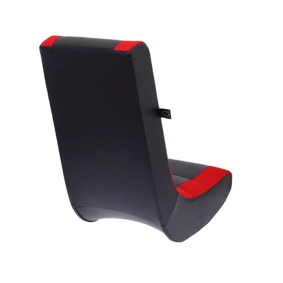 NUEVO Clásico Video Balancín Gaming Silla Imitación Cuero Piso Pedestal Asiento Rojo Foto 4 de 4