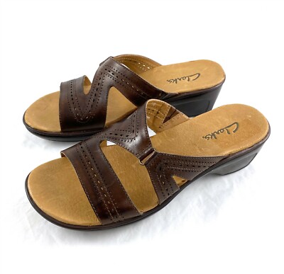 Clarks Dark Brown Leather Sandals Clarks Saltway Cove | Durable & Comfortable Walking Sandals main image 2