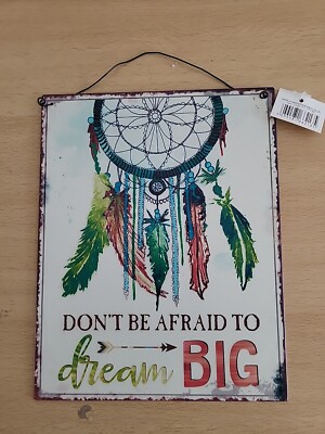 Metallplakette Motivationstraumfänger Wanddekor
