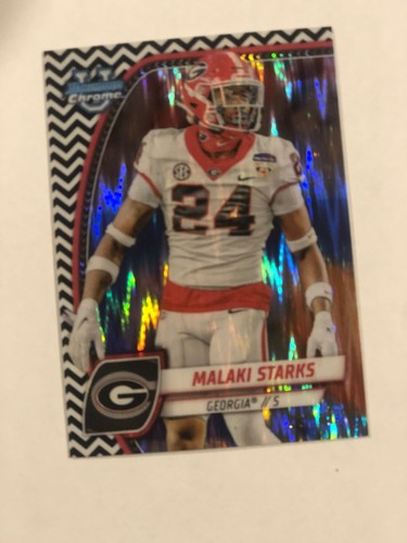 2024 Bowman Chrome University Malaki Starks Black & White Stealth Ref /48 AB