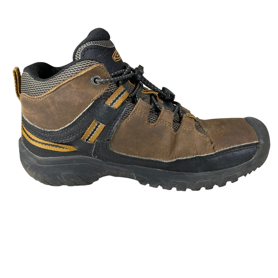 KEEN Botas Unisex Juveniles 2 Cuero Impermeables Senderismo Zapatos Marrón Niño Niña Foto 3 de 4