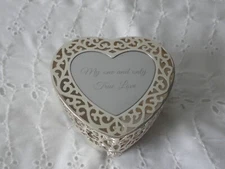 **Heart Shaped Things Remembered Jewelry Box Custom Engraved**