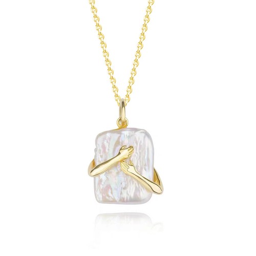 SALE, Fashion Jewellery Unique "Give me a Hug" Baroque Pearl Pendant, Nice Gift - Picture 7 of 7