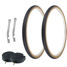 PRO TIRES 700 x 40 Black/Gum W-2101 W/ HEAVYDUTY TUBES RIM STRIPS 48mm