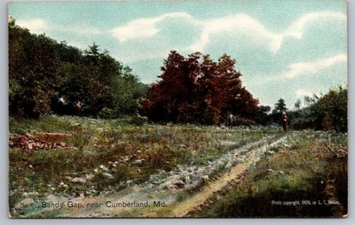Vintage Postcard Sandy Gap near Cumberland MD Braddock Road Series E. K. Weller