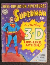 THREE DIMENSION ADVENTURES SUPERMAN DC Comics 1953 G/VG 3-D Glasses