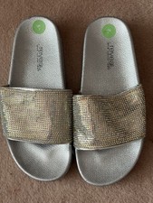 1 Silver and I Gold Embellished reveal Sliders Size 7 NWOT  . £3 each.