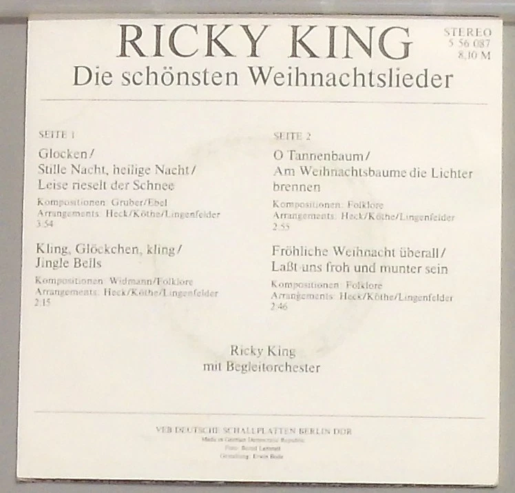 Ricky King die schönsten Weihnachtslieder Glocken , Stille Nacht Leise rieselt - Bild 2 von 2