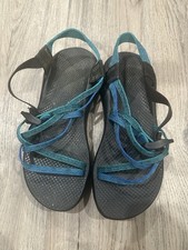 CHACO ZX1 Blue Teal Green Outdoor Double Strap Sandals Womens Size 9
