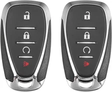 X AUTOHAUX 2pcs 4 Button Car Keyless Entry Remote Control Replacement Black 