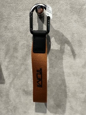 NEW Tumi Carabiner with LOGO Webbed Loop Key Ring Keychain - CIDER ORANGE
