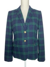 J.Crew 8 Patterned Schoolboy Blazer F5927 Wool Blnd Preppy Academia Collegiate