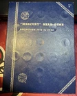 1918 - 1945 Mercury Dime 10 Cents 11 Coin Lot In Whitman Coin Folder VF - AU