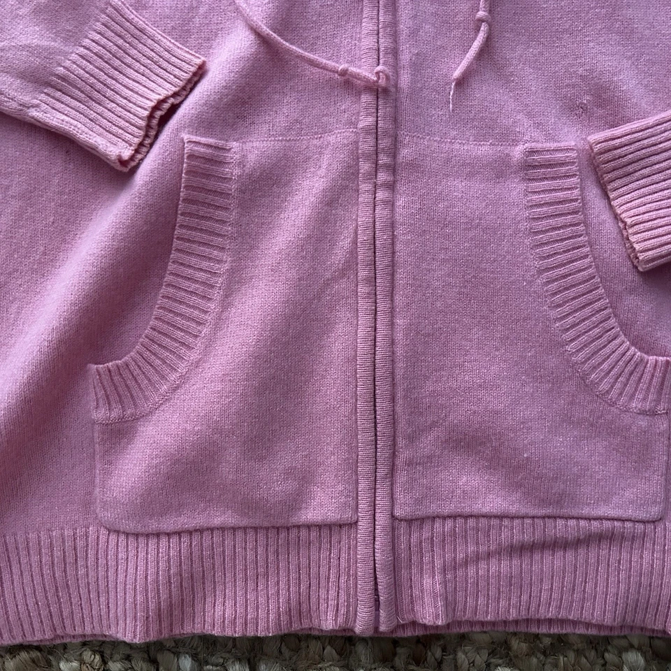 Vintage Chadwick’s 100% Cashmere Zip-Up Hoodie – Pink – Women’s Size S - Image 4 of 4
