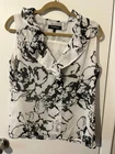 Women's sleeveless blouse Evan-Picone SZ 8 black/floral