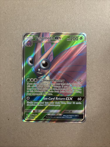Venomoth GX (Full Art) Ultra Rare Holo SM10 193/214 NM