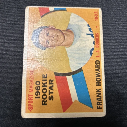 1960 Topps #132 ROOKIE STAR FRANK HOWARD LA DODGERS RC Low Grade Crease