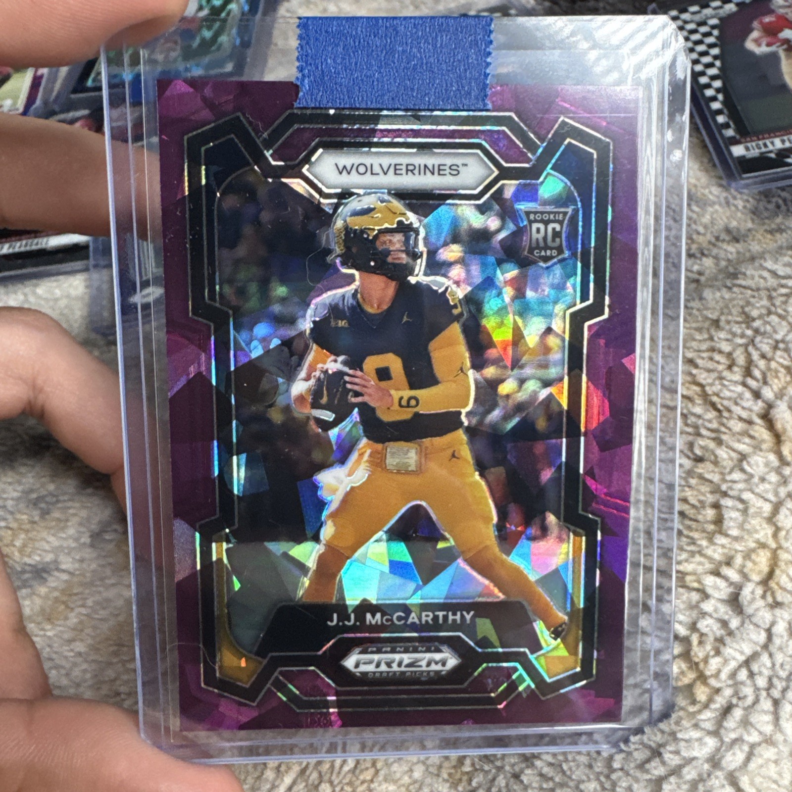 2024 Panini Prizm Draft Picks - J.J. McCarthy #132 Purple Ice Prizm /149 (RC)