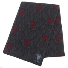 Ottima sciarpa LOUIS VUITTON Escharpe tripla V grigio scuro lana bordeaux M70032