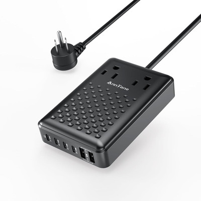 140W GaN III 8 in 1 Charging Hub with 65W USB C PD Laptop, USB A & AC Outlets