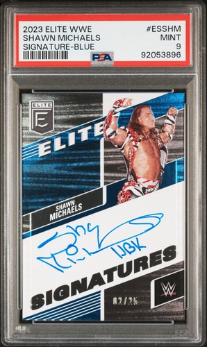 2023 Donruss Elite WWE Elite #ESSHM Shawn Michaels Auto Blue /25 PSA 9