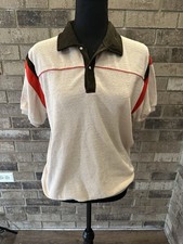 Vintage 1970  s LANDMARK Terrycloth Short Sleeve Shirt Size XL 090112