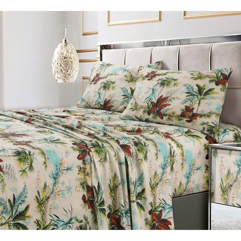 300 Thread Count Cotton Ultra-soft Printed Deep Pocket Bed - Image 3 of 4