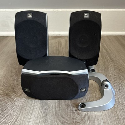 Logitech Z5500 Center Speaker w/ Two Side Speakers Only Tested Working READ