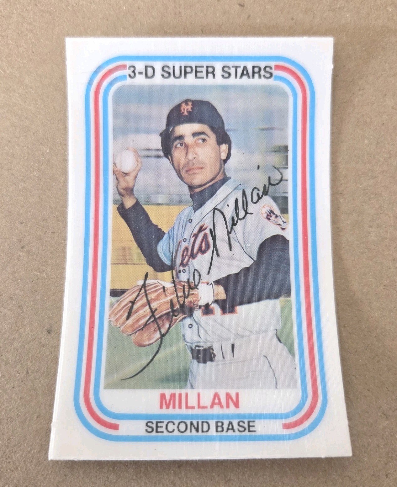 1976 Kelloggs Xogragh 3D Super Stars Felix Millan Baseball Card #9 EXMT Mets