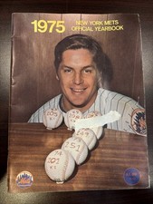 SIGNED 1975 New York Mets Official Yearbook. Signed By Joe Garagiola