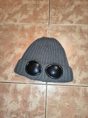 Vintage C.P. Company Goggle Cotton Gray Beanie Hat