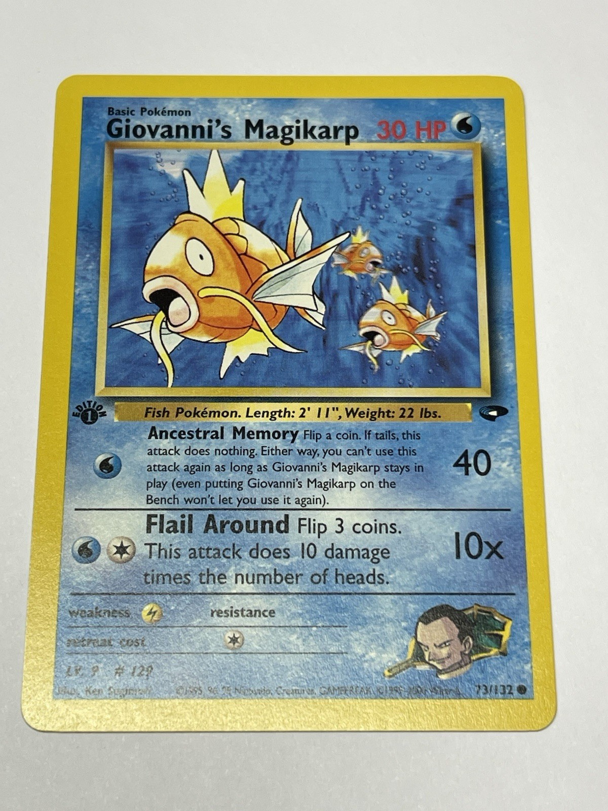 Giovanni's Magikarp 73/132 1st Edition Gym Challenge⭐️NM-MINT😱🔥