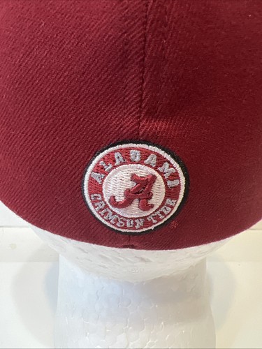 Alabama Crimson Tide Hat Cap Fitted Adult Mens Medium Large Red Zephyr Football - Picture 6 of 9