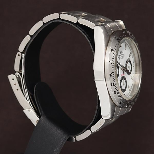 Elgin Fk-1059-E Analog Quartz Men Genuine [] Qz Round White Dial